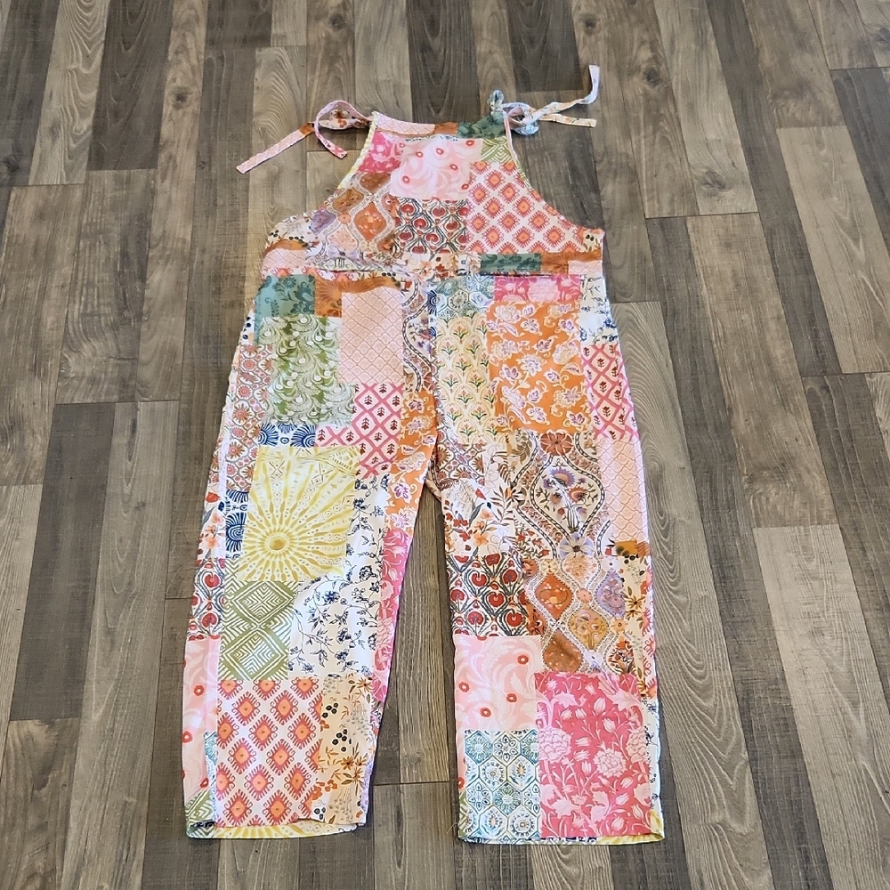 Bohemian Print Jumpsuit In Mixed Media Size XXL‎ - Picture 3 of 11